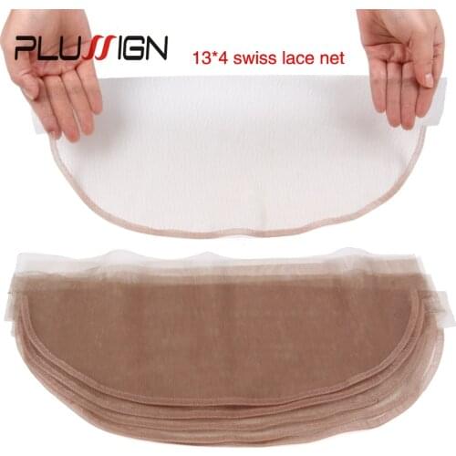 Special Size 5*5 13*6 Top Swiss Net For Lace Wig Base Cap Lace Frontal Closure Material 1Pcs/Lot Brown Color 360 Frontal Net