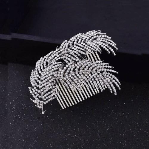 Bride accessories 3 leaf water diamond alloy headdress decorated wedding dress accessories