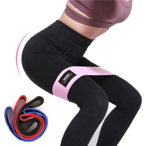 Unisex Bodybuilding Booty Band Hip Thigh Loop Yoga Fabric Resistance Band Home Workout Exercise Elastic Band for Fitness Gym Gum