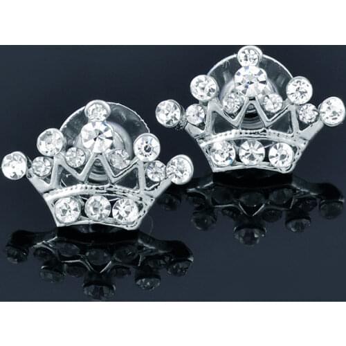 KIOOZOL Vintage Black Red Enamel Heart Micro Inlaid Cubic Zirconia Silver Color Stud Earrings For Women Fashion Jewelry 784 KO2