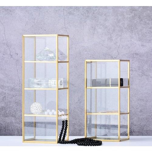 Golden Makeup Storage Box Desktop Cosmetic Organizer Lipstick Makeup Brushes Holder Dressing Table Finishing Jewelry Storage Box