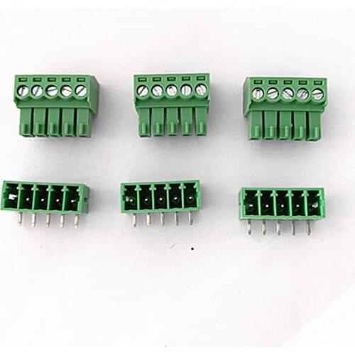 10sets Plug-in terminal block KF2EDGK-pitch 3.5MM 2P 3P 4P ~ 10P Phoenix terminal curved needle seat
