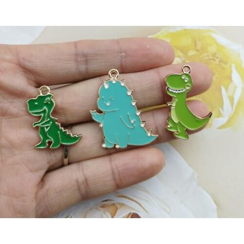 10pcs Cartoon Alice Rabbits With Clock Enamel Charms Gold Tone Metal Earrings Pendants DIY Bracelet Finding For Jewelry Making