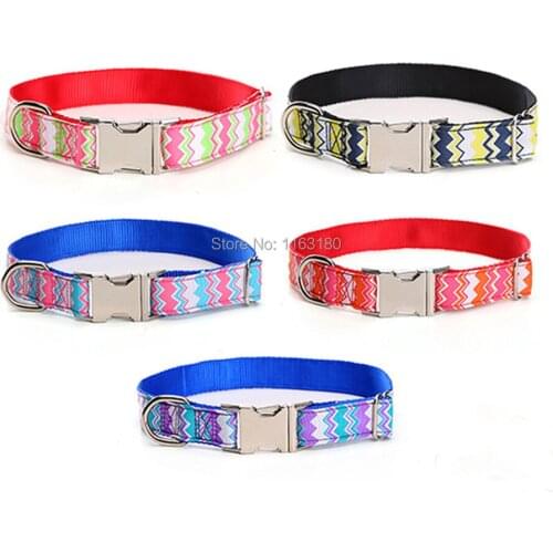 12pcs/lot Customized Dog Cat Collar Personalized ID Collar Engrave Free Pet Name Tel Engraved Pet Collar