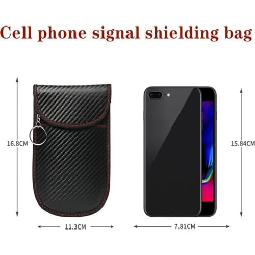 2020 RFID Signal Blocking Bag Cover Signal Blocker Case Faraday Cage Pouch For Keyless Car Keys Radiation Protection Cell Phone