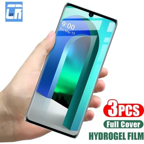 3Pcs not glass hydrogel film for lg velvet wing 5g stylo 5 6 q51 g8 v60 thinq v50 w31 w41 plus w41 pro k92 k62 screen protector