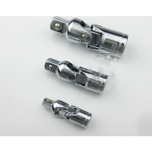 3 pc Sliver Color Swivel Universal Joint Air Impact Socket Set 1/2" 3/8" 1/4" Inch Drive NEW 12.5mm 10mm 6.3mm