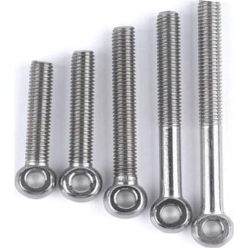 1-5pcs M5 M6 M8 Stainless Steel Metric Thread Wing Hinge Screw Eye Bolt Stud Articulated Anchor Bolt Fasterner PVC anchor