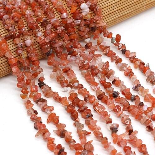 40cm Natural Irregular Red Agates Stone Freeform Chips Gravel Beads For Jewelry Making DIY Bracelet Necklace Size 3x5-4x6mm