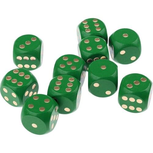 10 Pieces Wooden Dice Six Sided Dice Digital Dice for D&D RPG Games Multi Sides Dice Polyhedral Dices Set