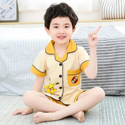 Kids Pajamas 2021 Summer Girls Boys Sleepwear Nightwear Baby Infant Clothes Animal Cartoon Pajama Sets Cotton Childrens Pyjamas