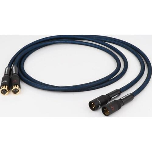 Hi-End Type 5N OFC pure copper silver plated 2 XLR Male to 2 XLR Female interconnect Cable hifi XLR audio cable