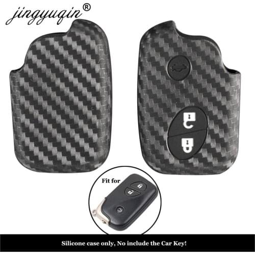 Jingyuqin Carbon Car Styling Silicone Key Case For Lexus CT200h ES 300h IS250 GX400 RX270 RX450h RX350 LX570 Key Cover