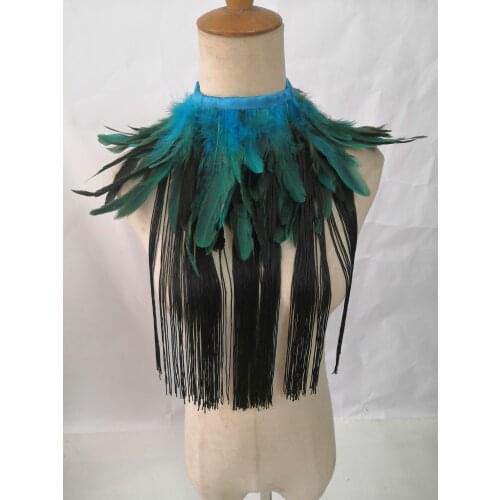 Carnival Showgirl Feather Choker Feather Collar Neckpiece