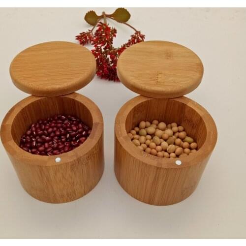 Natural environmental protection high lid box integrated and practical temperature carbonized bamboo daily seasoning salt box