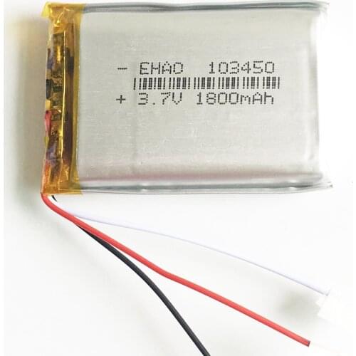 2000mAh 3.7V Lithium Polymer LiPo Rechargeable Battery cells 3 wires 103450 For Mp3 DVD PAD PSP camera GPS Speaker laptop MID