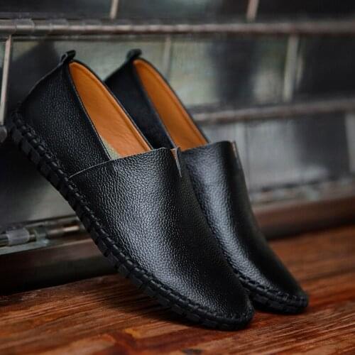 Loafers Men Casual Shoes handmade sewing Breathable Slip-on Footwear Fashion Male Moccasins Flats Mens Shoes big size 48