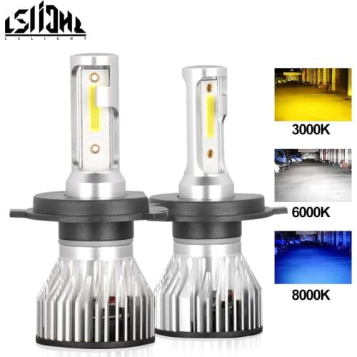 LSlight H13 LED Headlight Bulbs H4 9004 9007 HI/LO Beam H1 H3 H7 H11 H9 H8 9005 9006 HB3 HB4 3000K 6000K 8000K Auto Car Headlamp