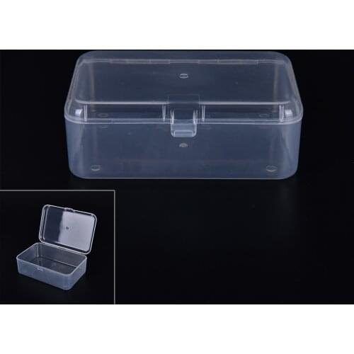 Small Plastic Transparent With Lid Collection Container Case Storage Box