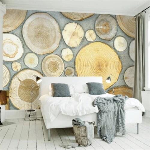 Custom Mural Wallpaper Tree Ring Bedroom Background Wall Painting