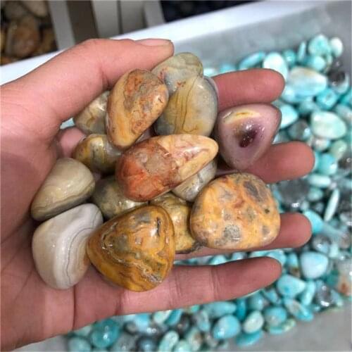 Natural bulk quartz crazy onyx tumbled crystals stone for feng shui
