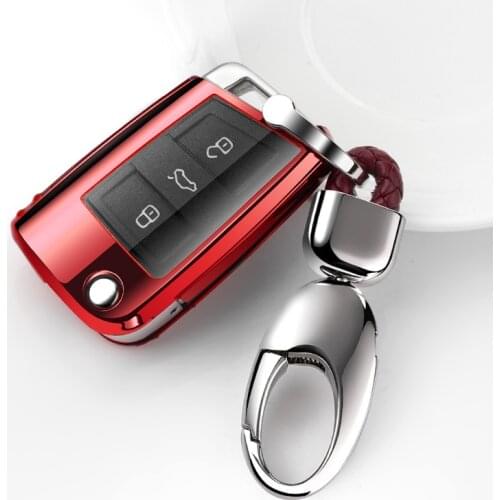 2019 New Soft TPU car key case cover For Volkswagen for VW TIGUAN Golf 7 for Skoda Octavia Car Shell Key Protection Accessorise