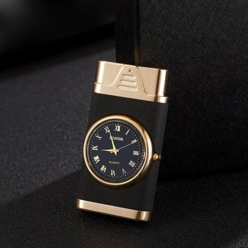 NEW Portable Watch Metal Butane Cigar Cigarette Lighter Mini Torch Gas Lighter High Jet Flame Outdoor Camping Ignition Tool