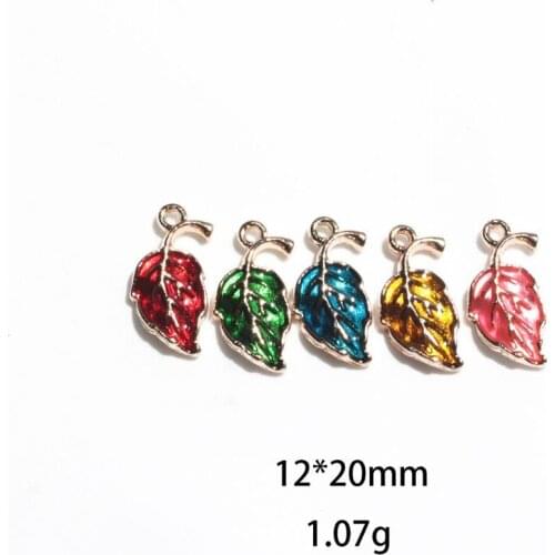 NEW 20pcs/lot DIY Fashion Charms Gifts Enamels Leaves Alloy Pendant Making Hair Bracelet Necklace Earrings Jewelry Accessories
