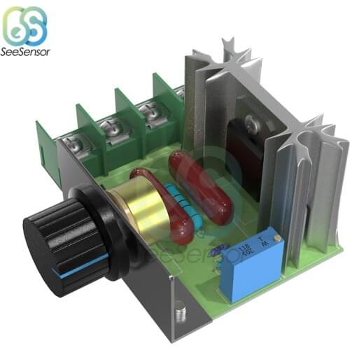 AC 220V 2000W Motor Speed Controller SCR Voltage Regulator Dimming Dimmers Thermostat Electronic Voltage Regulator Module