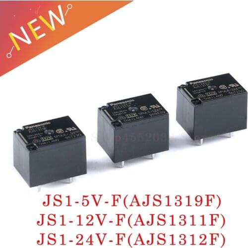 2PCS/LOT Relay 5PIN 10A JS1-5V-F JS1-12V-F JS1-24V-F AJS1319F AJS1311F AJS1312F