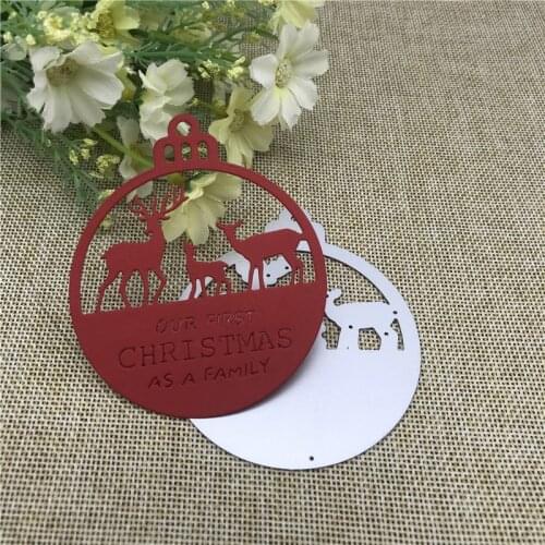 Merry Christmas deer Metal Cutting die keychain shaker Heart Paper Key Chain Scrapbook Paper Craft Card Punch Art Knife Cutter