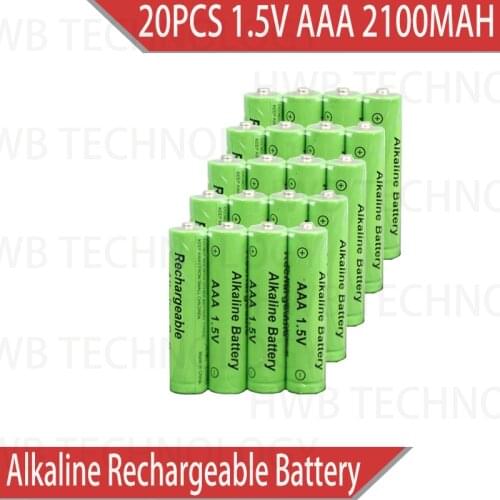 20pcs/lot New Brand AAA Battery 2100mah 1.5V Alkaline AAA rechargeable battery for Remote Control Toy light Batery free shipping