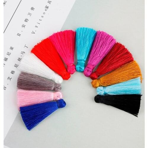 Top Quality 35mm 10-20pcs/bag Random Mixed Silk Tassel for Earring Necklace DIY Jewelry Making Findings
