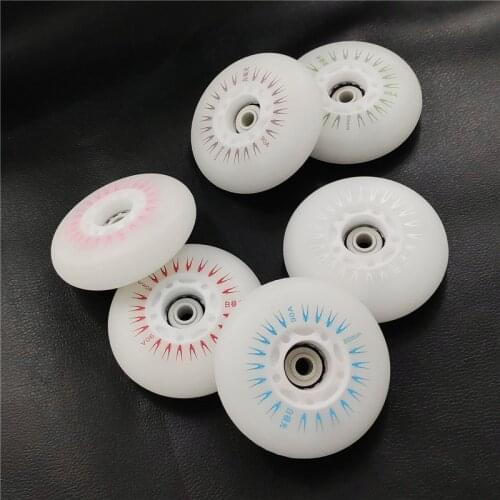 Fast Shipping in 3 days 8pcs Skating Wheel LED Flash Roller Skates Wheels 72mm 76mm 80mm Slalom FSK Tyre