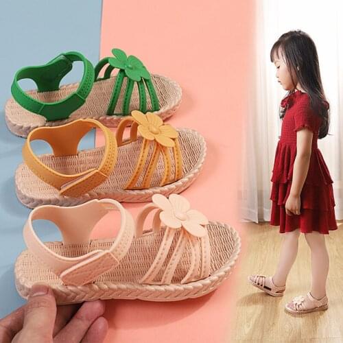 2021 Spring Childrens Sandals Girls' Princess Shoes Soft Soled Childrens Beach Shoes Girls Sandals