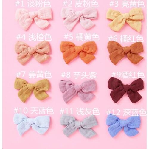 1PC Cotton Linen Solid Color Long Tail Bow Hair Clips Barrettes Hairpins Girls Cute Sweet Hair Accessories Headwear
