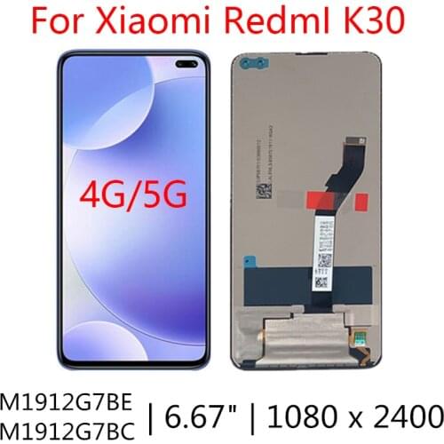 Suitable for Xiaomi Redmi K30 4G/5G LCD screen replacement Xiaomi Redmi K30 M1912G7BE M1912G7BC LCD screen 6.67