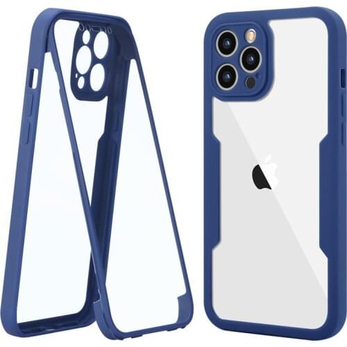 10PCS Luxury Transparent Phone Case For iPhone 12 Pro Max XR 11 Full body Cover Soft Clear Slim Shockproof 360 Protection Bumper