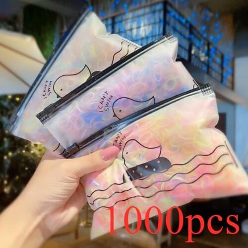 1000Pcs/Pack Colorful Small Disposable Hair Bands Cute Girls Elastic Rubber Band Scrunchie Ponytail Holder Gum Hair Accessories