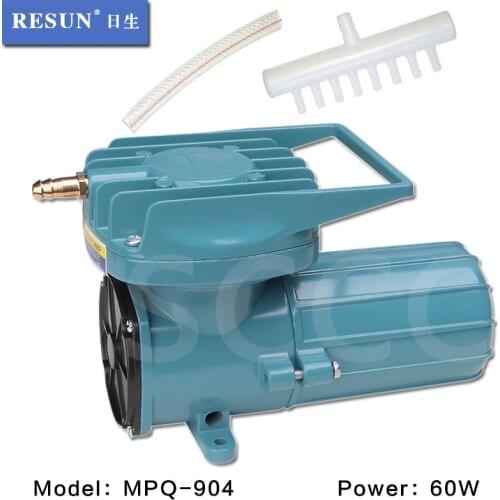 60W RESUN MPQ-904 DC 12V Aquarium Fish Tank Air Compressor Portable Aquaculture Vehicle Mounted Air Pump Oxygen Aerator Pump