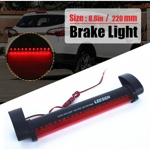 Car 12V 24 LED High Mount Stop Rear Tail Warning Light Lamp Red Auto Third 3RD Brake Light Parking