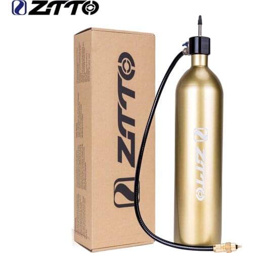 ZTTO Tubeless Tire Inflator Tyre Air Booster Air bottle with valve Gas Cylinder 1.15L for MTB road bike tubeless 29" tire