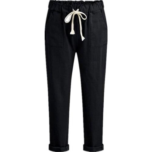 Women pants 2020 spring summer fashion female solid high waist loose harem pant pencil trousers casual cargo pants streetwear