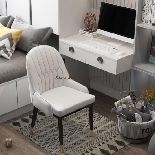 Design sense chair European style light luxury dining chair backrest hotel chair dining table chair desk office chair nail cosme