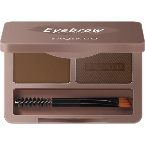 YAQINUO 2 Color Eyebrow Powder Professional Eye Brows Shadow Makeup Palette Lasting Waterproof Eyebrow Enhancer Cosmetic TSLM1