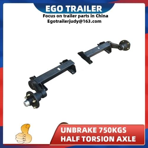 Half Torsion trailer axle trailer parts 500kgs PCD 5-114.3