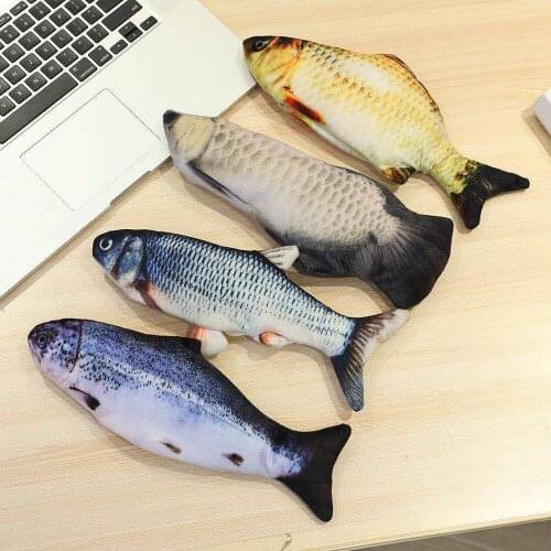 Electric Cat Toy Fish USB Charger Interactive Realistic Pet Cats Chew Bite Toys Catnip floppy Fish Cat toy Pet Products Supplies