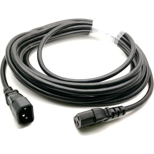 IEC 320 3-Pin C14 Male To C13 Female Main Power Extension Cord Lead Cable 5/7/10M 3*1.5mm