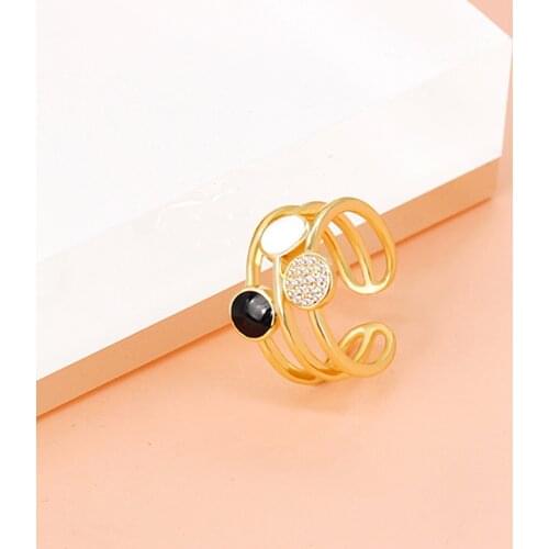 TIRIM Rings For Women Cubic Zircon Adjustable Finger Ring Party Gift Girls Fashion Jewelry Free Size