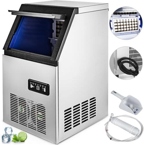 Super Ice Making Ability Stainless Steel Commercial 110Lbs Undercounter Ice Maker Machine Air Cooled Cube